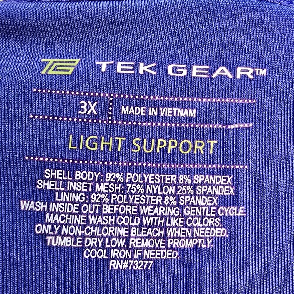 Tek Gear Dry Tek Workout Set - Capri Pants and Sports Bra - Multicolor Stripe - Picture 10 of 13